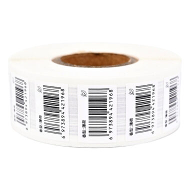 Waterproof retail barcode label for business packaging and logistics