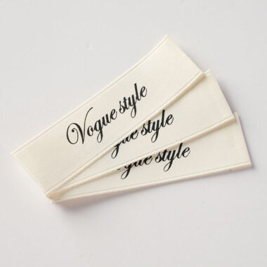 Custom brand logo woven clothing labels for apparel
