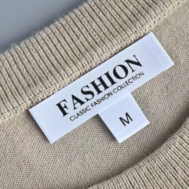 Custom brand size woven labels for apparel