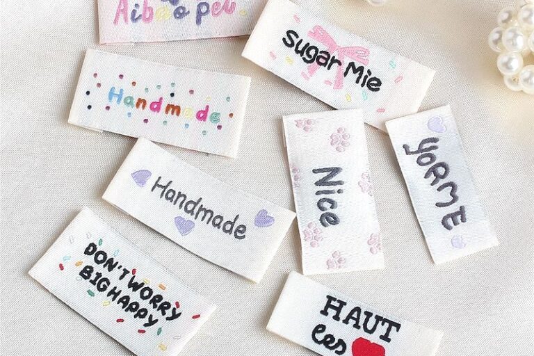 Personalized English handmade DIY woven labels for apparel