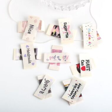 Personalized English handmade DIY woven labels for apparel