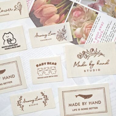 Handmade cute cotton clothing labels for garments