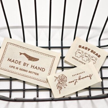 Handmade cute cotton clothing labels for garments