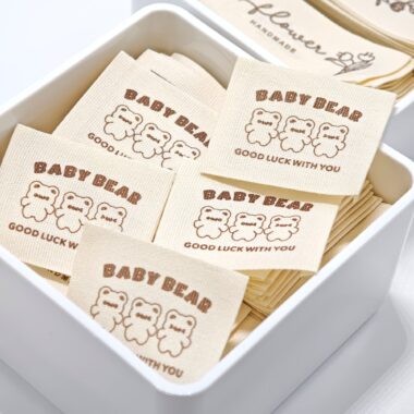 Handmade cute cotton clothing labels for garments