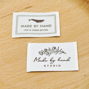 Handmade cute cotton clothing labels for garments