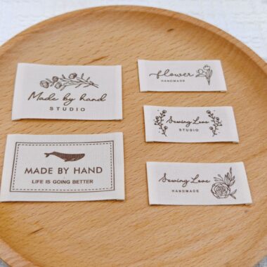 Handmade cute cotton clothing labels for garments