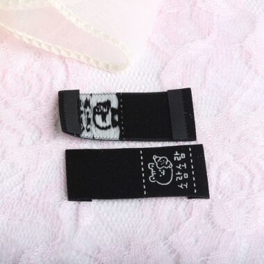 Korean cute minimal woven labels for apparel