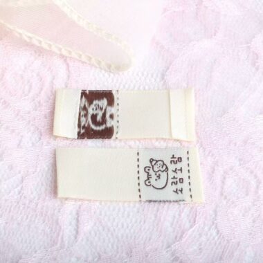 Korean cute minimal woven labels for apparel