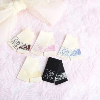 Korean cute minimal woven labels for apparel