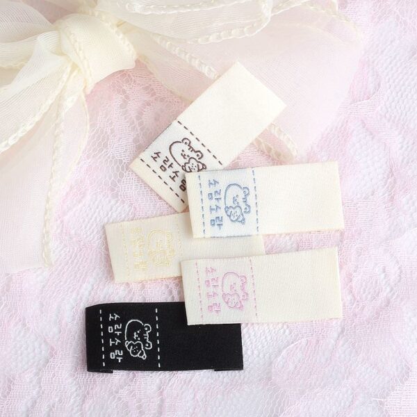 Korean cute minimal woven labels for apparel