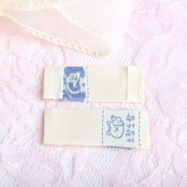 Korean cute minimal woven labels for apparel