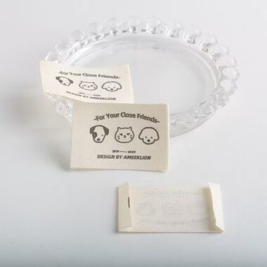 Korean premium cute pure cotton handmade woven labels