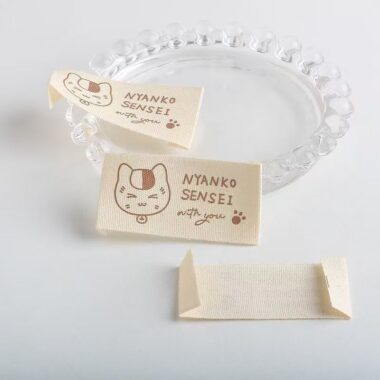 Korean premium cute pure cotton handmade woven labels