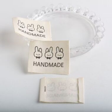 Korean premium cute pure cotton handmade woven labels
