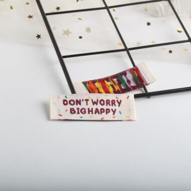 Korean polka dot English handmade clothing labels