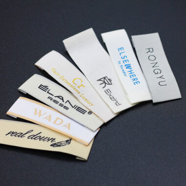 High quality polyester satin cotton clothing labels