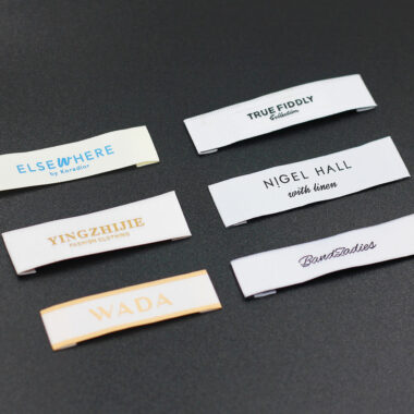 High quality polyester satin cotton clothing labels