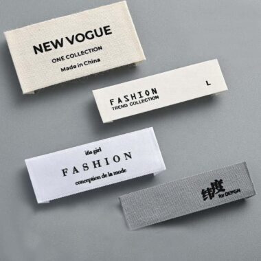 High quality polyester satin cotton clothing labels