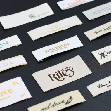 High quality polyester satin cotton clothing labels