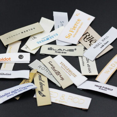 High quality polyester satin cotton clothing labels