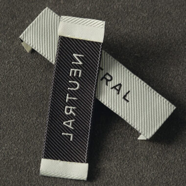 Custom premium neck textile logo clothing labels