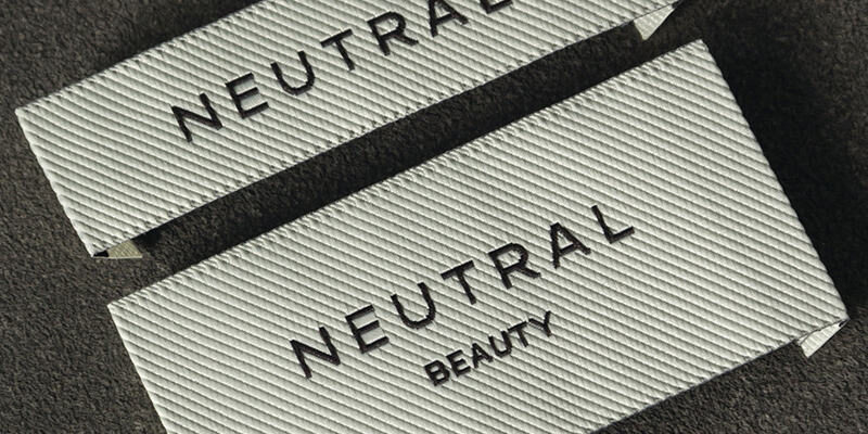 Custom premium neck textile logo clothing labels