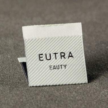 Custom premium neck textile logo clothing labels