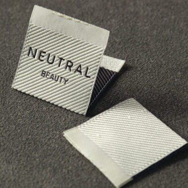 Custom premium neck textile logo clothing labels