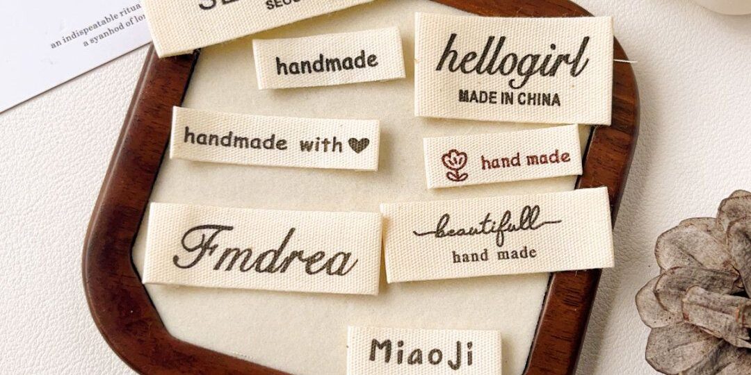 Pure cotton handmade DIY woven labels for apparel
