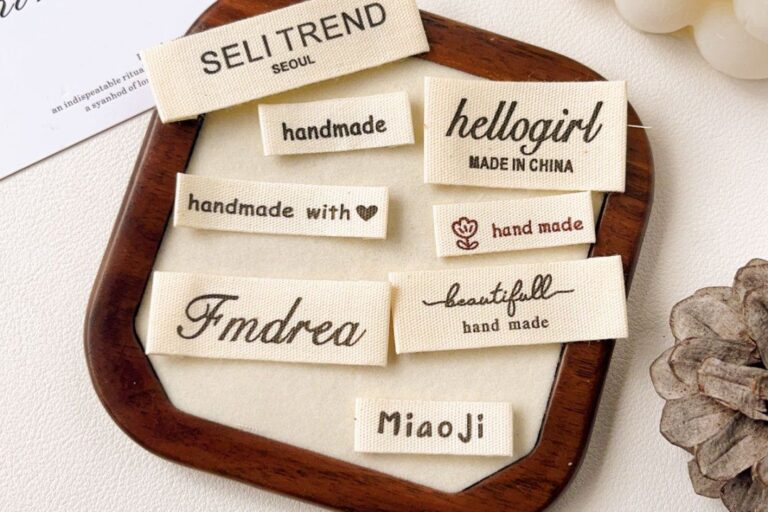 Pure cotton handmade DIY woven labels for apparel