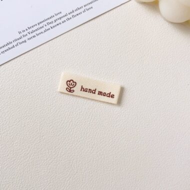 Pure cotton handmade DIY woven labels for apparel