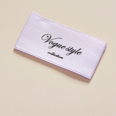 Hot selling satin brand logo clothing labels