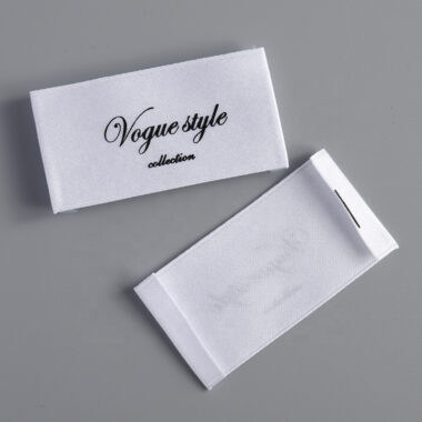 Hot selling satin brand logo clothing labels