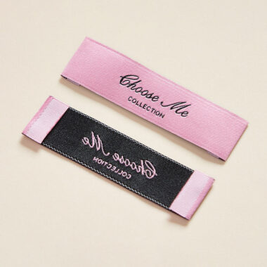 Hot selling satin brand logo clothing labels