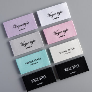 Hot selling satin brand logo clothing labels