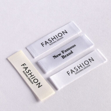 Custom washable satin neck printed clothing labels