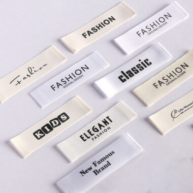 Custom washable satin neck printed clothing labels