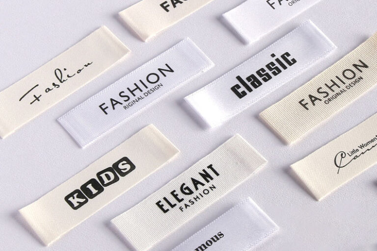 Custom washable satin neck printed clothing labels
