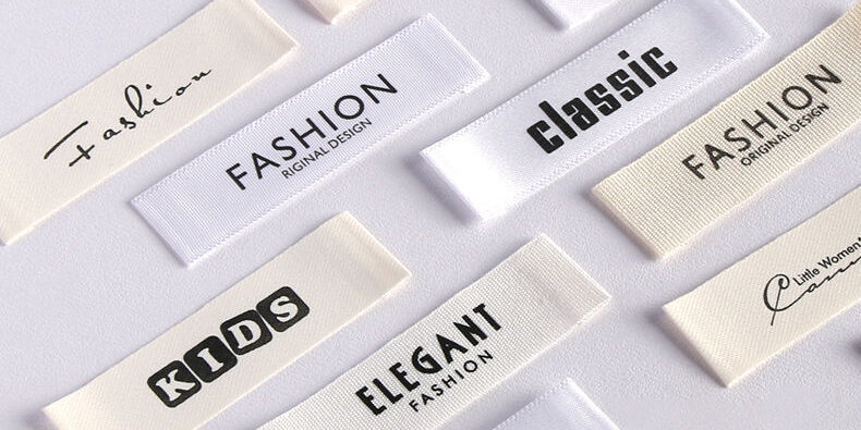 Custom washable satin neck printed clothing labels